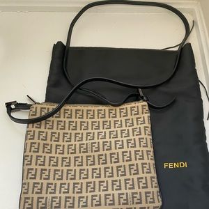 SOLD Fendi Brown Zucchino Canvas Mini Crossbody